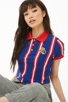 Forever21 Pluto Patch Striped Polo