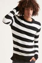 Forever21 Fuzzy-knit Striped Pullover