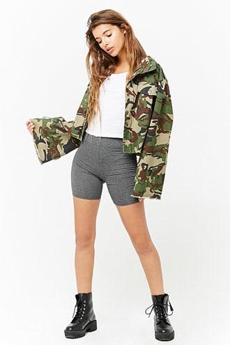 Forever21 Marled Knit Bike Shorts