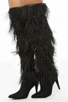 Forever21 Privilege Shoes Feathered Fringe Boots