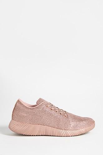 Forever21 Qupid Metallic Low-top Tennis Shoes