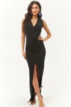 Forever21 Ruched Surplice Maxi Dress