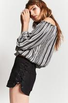 Forever21 Lace-up High-waisted Shorts
