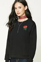 Forever21 Embroidered Graphic Sweatshirt