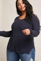 Forever21 Plus Size Open-shoulder Lace-up Top