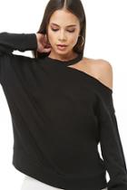 Forever21 Cutout Open-shoulder Sweatshirt