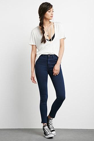 Forever21 Women's  Midnight The Fairfax High Rise Jean