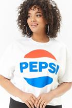Forever21 Plus Size Pepsi Graphic Cropped Tee