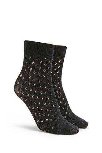 Forever21 Perforated Crew Socks