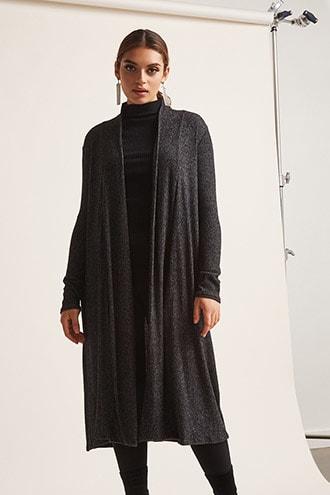 Forever21 Marled Knit Duster Cardigan