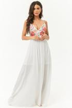 Forever21 Cutout Floral Embroidered Maxi Dress