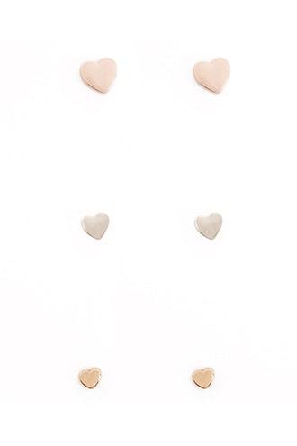 Forever21 Heart Stud Earrings Set