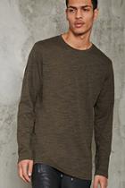 21 Men Men's  Long-sleeve Slub Knit Tee