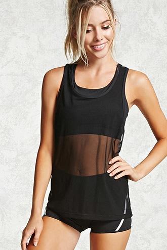 Forever21 Active Mesh Twofer Tank Top