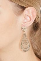 Forever21 Ornate Cutout Drop Earrings