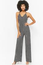 Forever21 Striped Scoop Back Jumpsuit