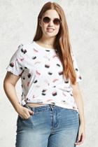 Forever21 Plus Size Sushi Print Tee