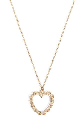 Forever21 Filigree Heart Necklace