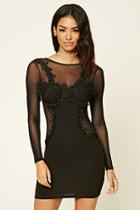 Forever21 Women's  Embroidered Bodycon Dress
