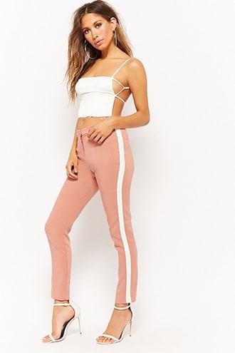 Forever21 Side Striped Ankle Pants