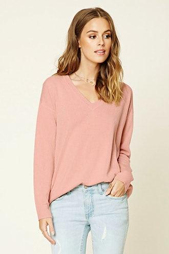 Forever21 Boxy V-neck Sweater