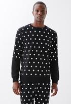 21 Men Men's  Dot Print Colorblock Sweatshirt