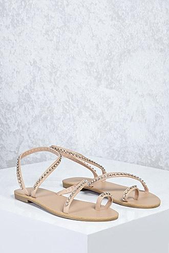 Forever21 Rhinestone Strappy Sandals