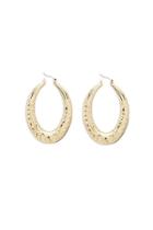 Forever21 Etched Oval Hoop Earrings