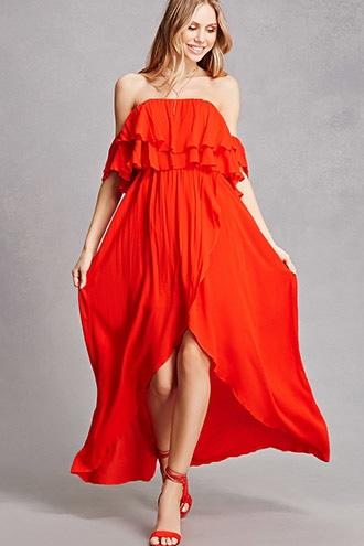 Forever21 Tulip Off-the-shoulder Dress