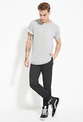 21 Men Men's  Black Dickies Dropped-taper Fit Joggers