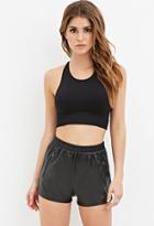 Forever21 Women's  Zippered Faux Leather Shorts