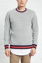 21 Men Men's  Striped-trim Sweatshirt
