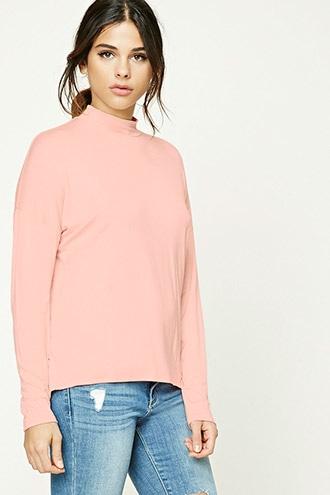 Forever21 High Neck High-low Top