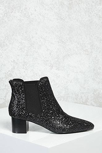 Forever21 Glitter Chelsea Boots