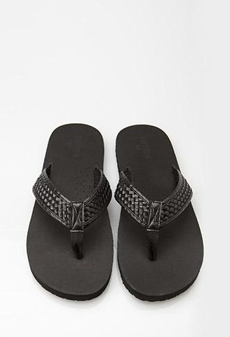 Forever21 Basket Woven Flip Flops