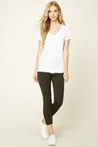 Forever21 Women's  Foliage Capri Leggings