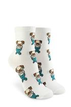 Forever21 Mermaid Pug Graphic Crew Socks