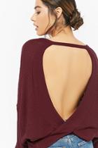 Forever21 Waffle Knit Open-back Top