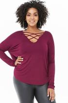 Forever21 Plus Size V-neck Crisscross Top