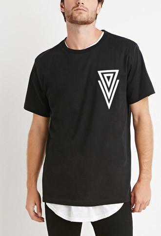21 Men Geo Graphic Cotton Tee