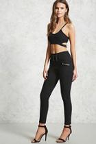 Forever21 High-rise Lace-up Leggings
