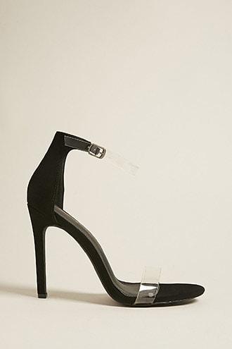 Forever21 Translucent Ankle-strap Heels