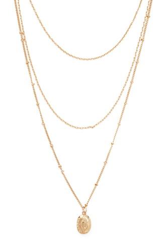 Forever21 Layered Locket Charm Necklace