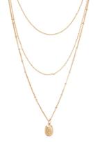 Forever21 Layered Locket Charm Necklace