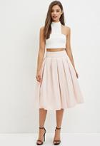 Forever21 Women's  Pleated A-line Skirt (pink)
