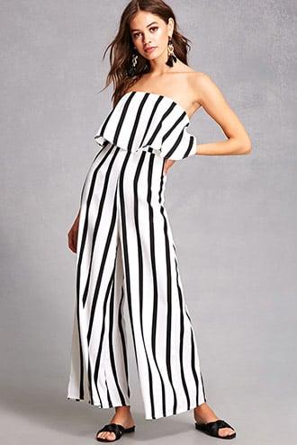 Forever21 Selfie Leslie Pinstripe Jumpsuit