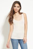 Forever21 Women's  Beige Stretch Knit Tank