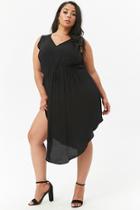 Forever21 Plus Size V-neck Curved-hem Dress