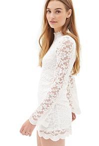 Forever21 High-neck Lace Dress