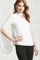 Forever21 One-shoulder Mock-neck Top